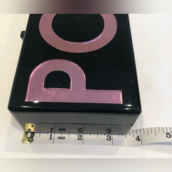 Edie Parker Jean Clutch with Pink POP" at front - Picture 9 of 12